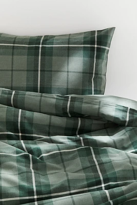 Twin Flannel Duvet Cover Set