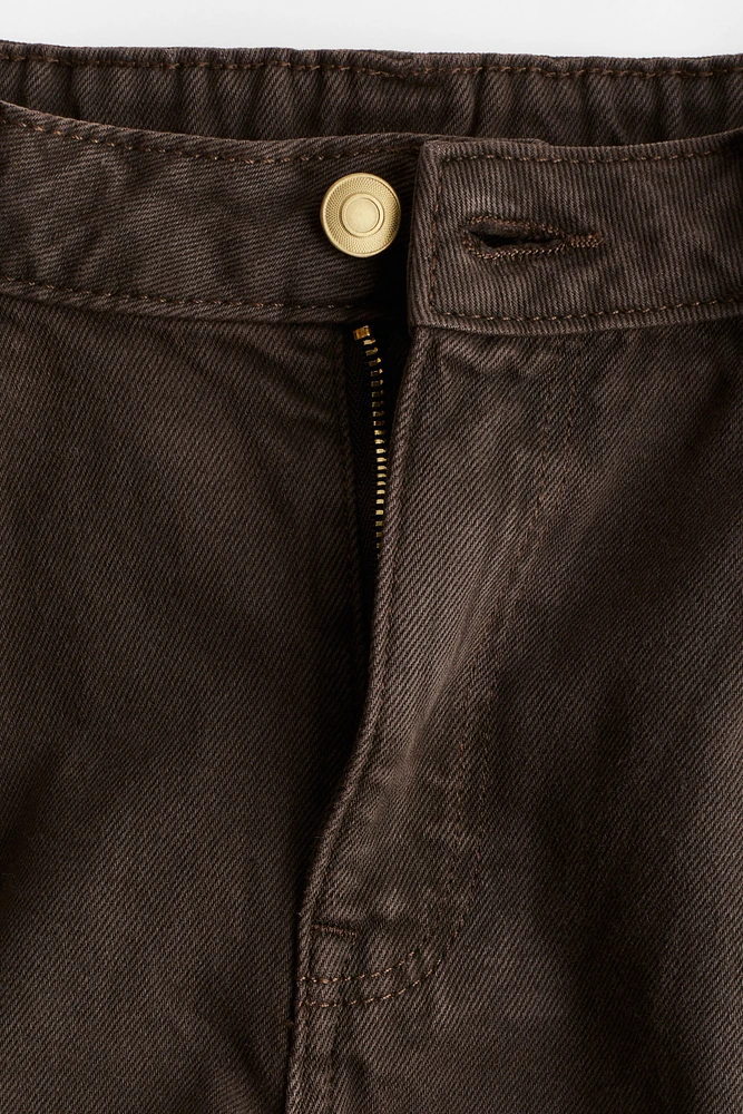 Frayed-Edge Denim Shorts