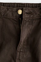 Frayed-Edge Denim Shorts