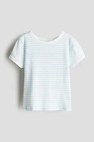 Short-Sleeved Pointelle Jersey Top