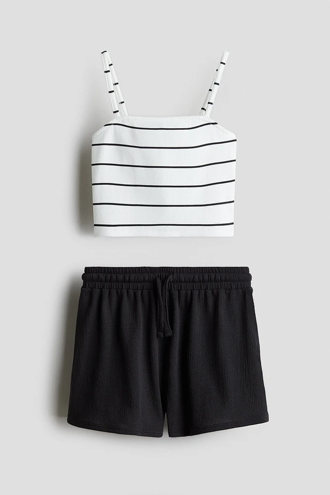 2-Piece Strappy Top and Shorts Set