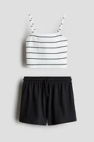 2-Piece Strappy Top and Shorts Set