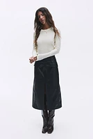 Rib-Knit Wool Top