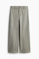 Cropped Twill Pants