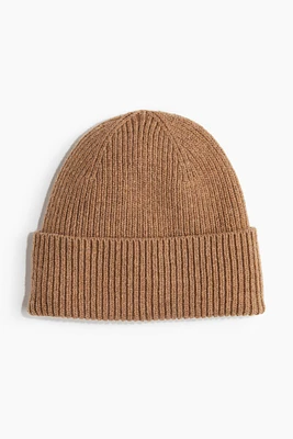 Rib-Knit Wool-Blend Hat