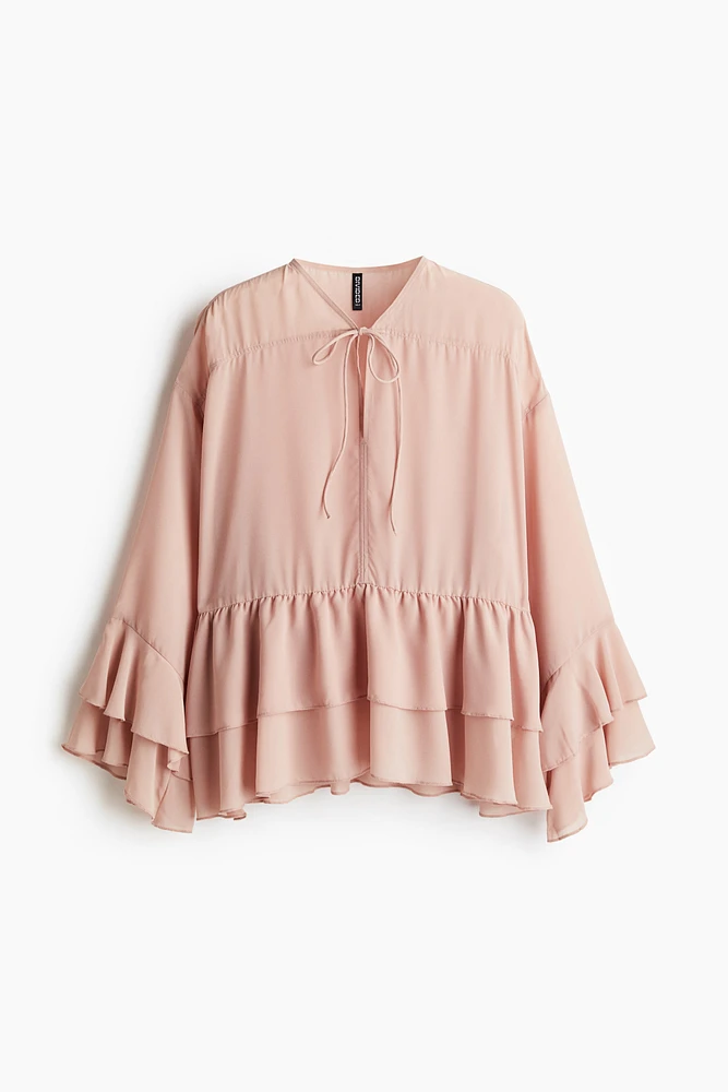 Flounced Chiffon Blouse