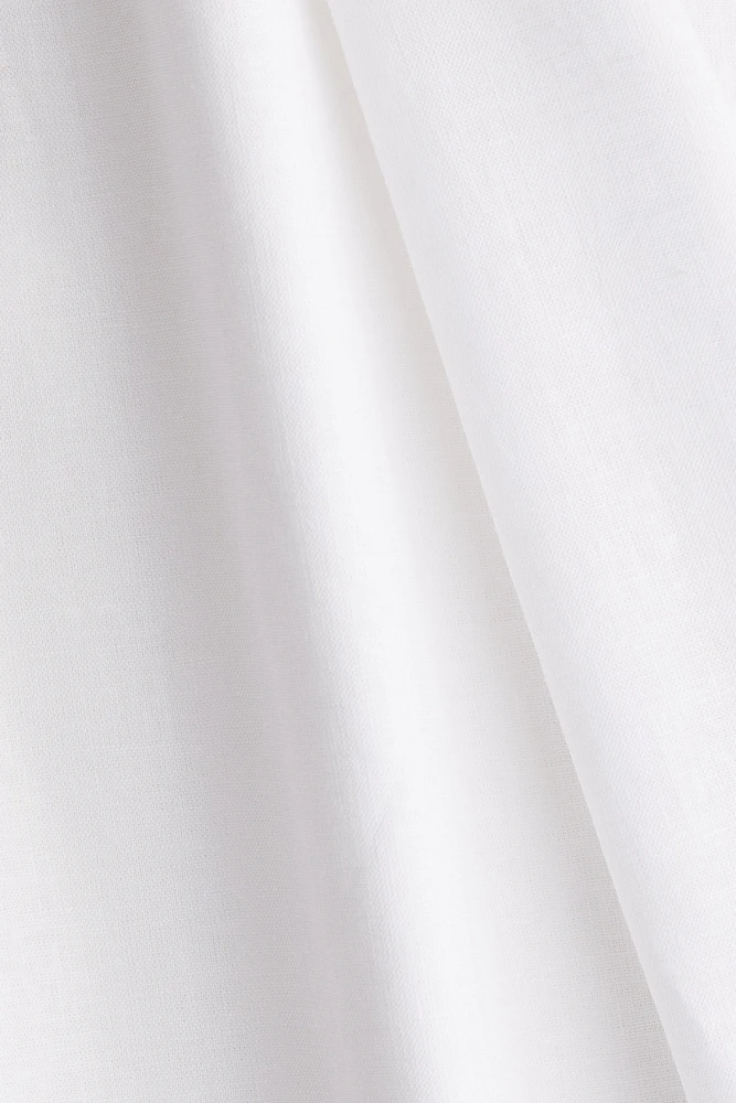 Linen-Blend Skirt