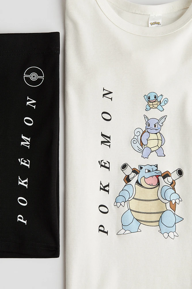 Snug-Fit Printed Cotton Pajamas