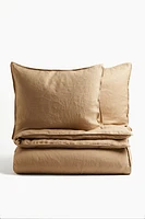 Parure de couette lit double en lin