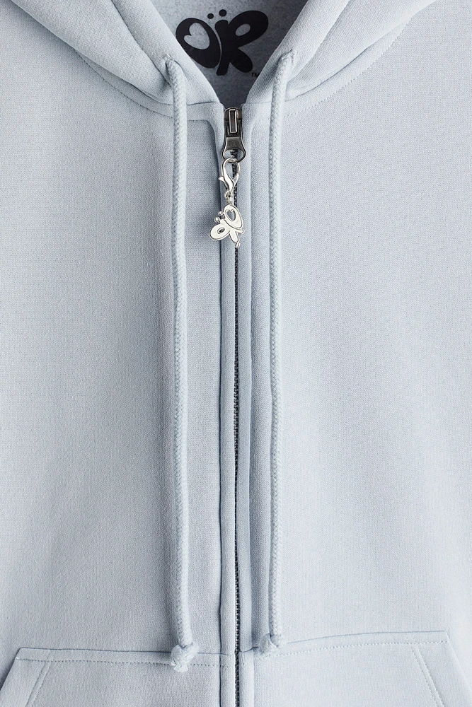 Oversized Hooded Jacket with Motif