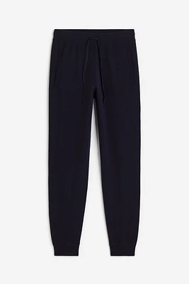 Regular Fit Wool-blend Fine-knit Joggers