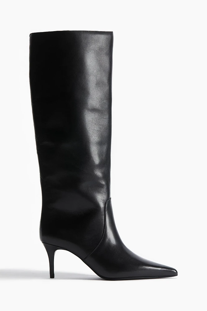 Knee-High Leather Boots