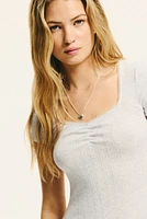 Pointelle-Jersey Dress