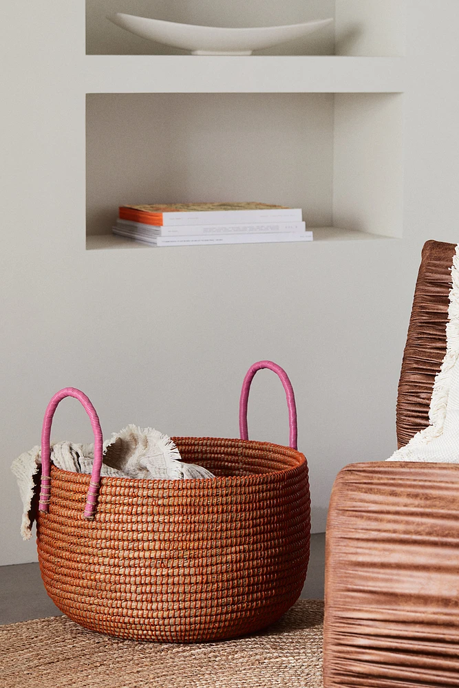 Grand panier de rangement fait main