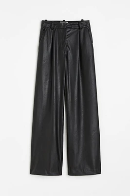 Wide-leg Coated Pants