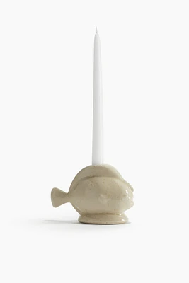 Bougeoir poisson en grès cérame