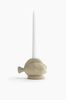 Bougeoir poisson en grès cérame