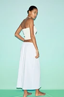 Linen-Blend Skirt