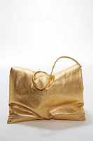 Shimmery Padded Leather Bag