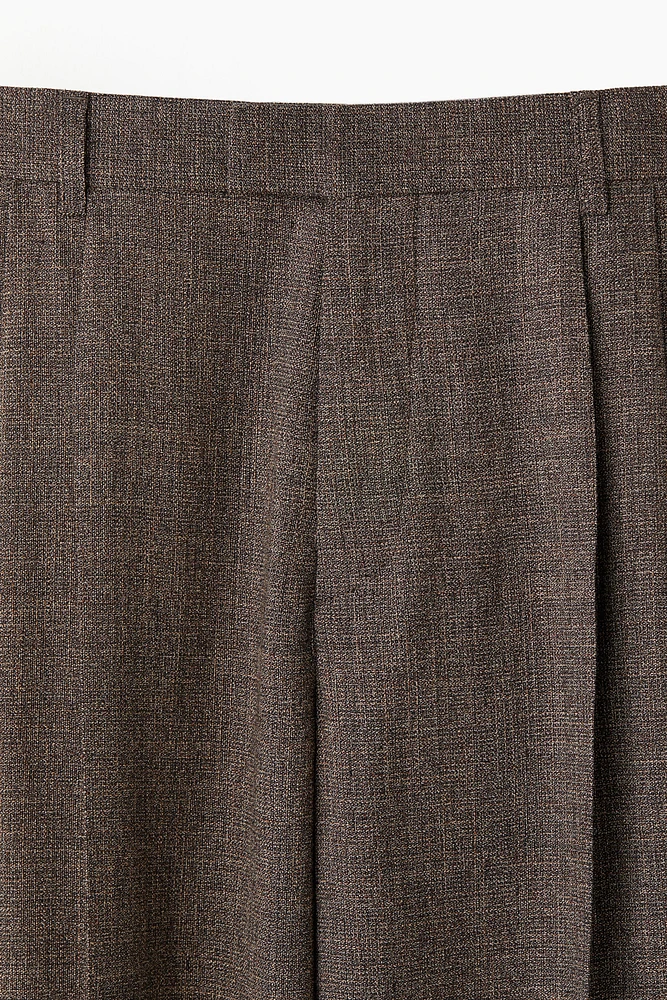 Wool-Blend Pleat-Detail Pants