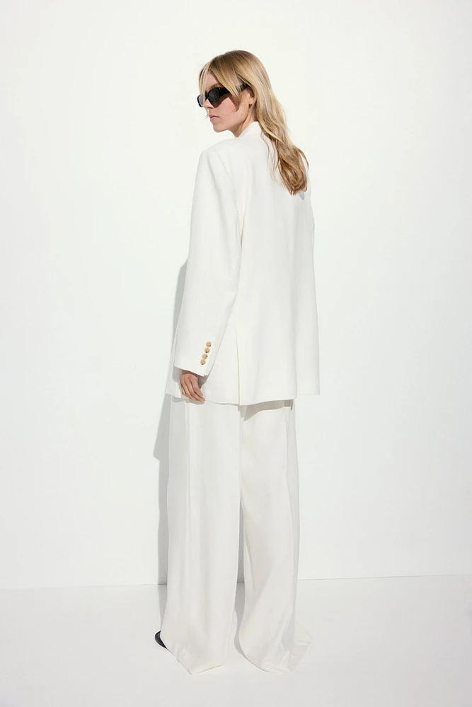Linen-Blend Blazer