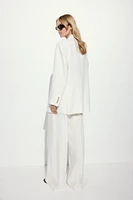 Linen-Blend Blazer