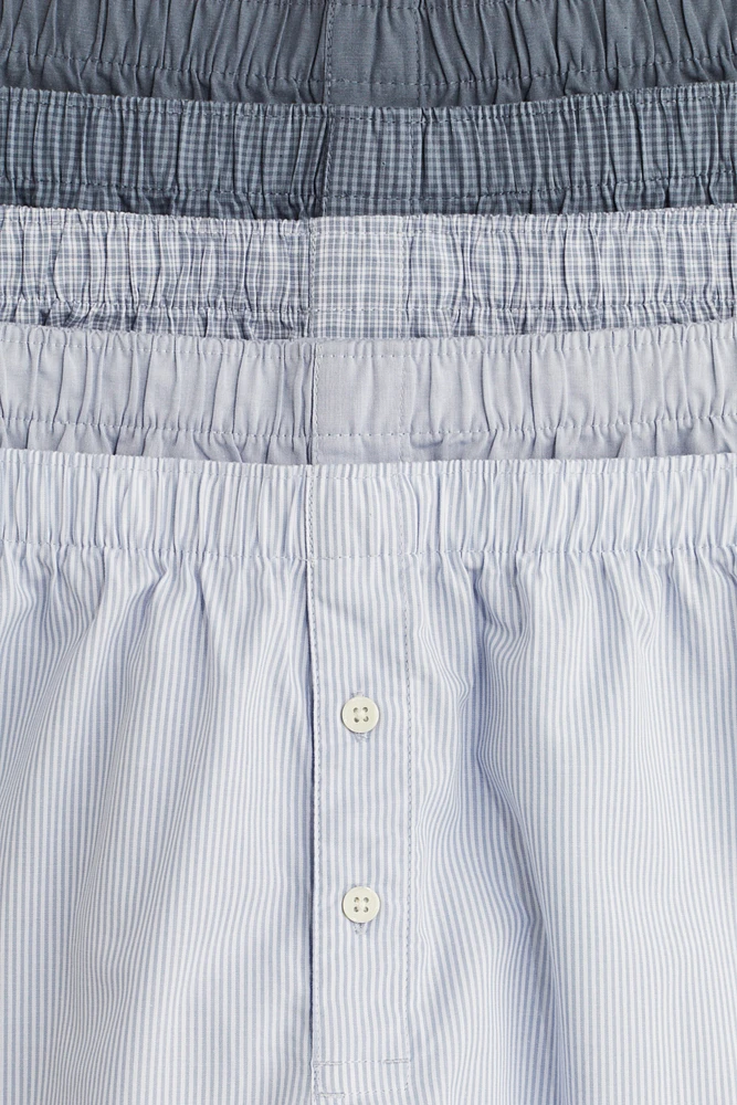 Lot de 5 caleçons en coton tissé