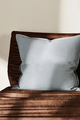 Housse de coussin en lin mélangé