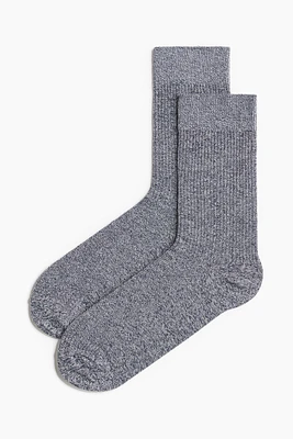 Chaussettes en tricot côtelé