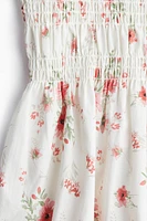 Smocked Poplin Dress