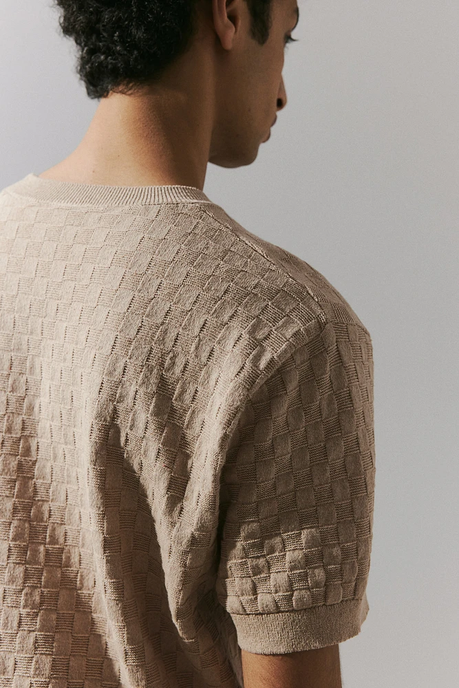 Regular Fit Pattern-knit T-shirt