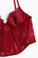 Padded-Cup Lace Bustier
