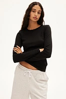 Long-sleeved Jersey Top