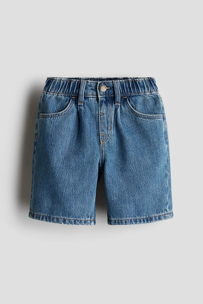 Knee-length Denim Shorts