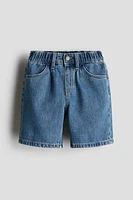 Knee-length Denim Shorts