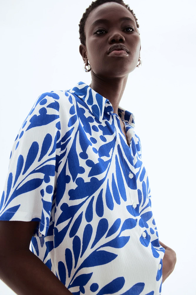 Crinkled Viscose Shirt