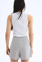 Jupe-short en lin mélangé