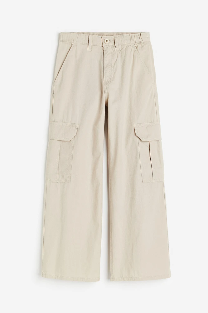 Wide-leg Cargo Pants