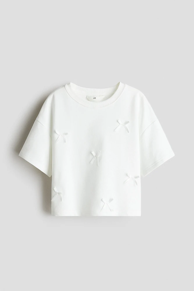 Short Top with Printed Motif