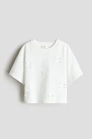 Short Top with Printed Motif