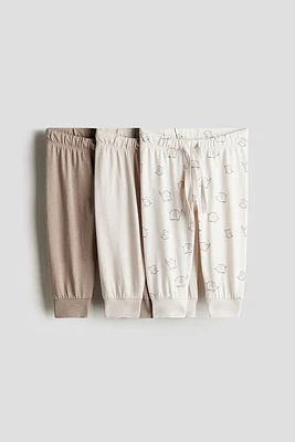 Lot de 3 pantalons jogging en jersey coton