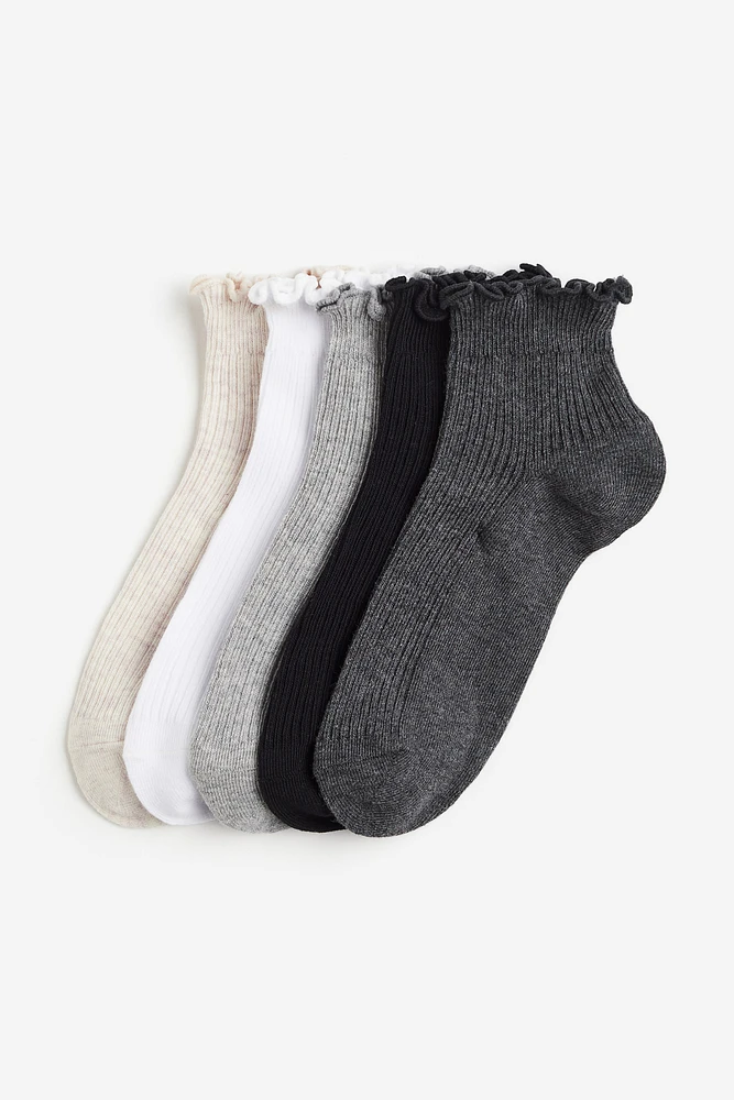 5-pack Ruffle-trimmed Socks