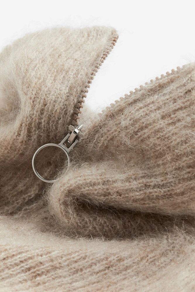 Mohair-blend Turtleneck Collar