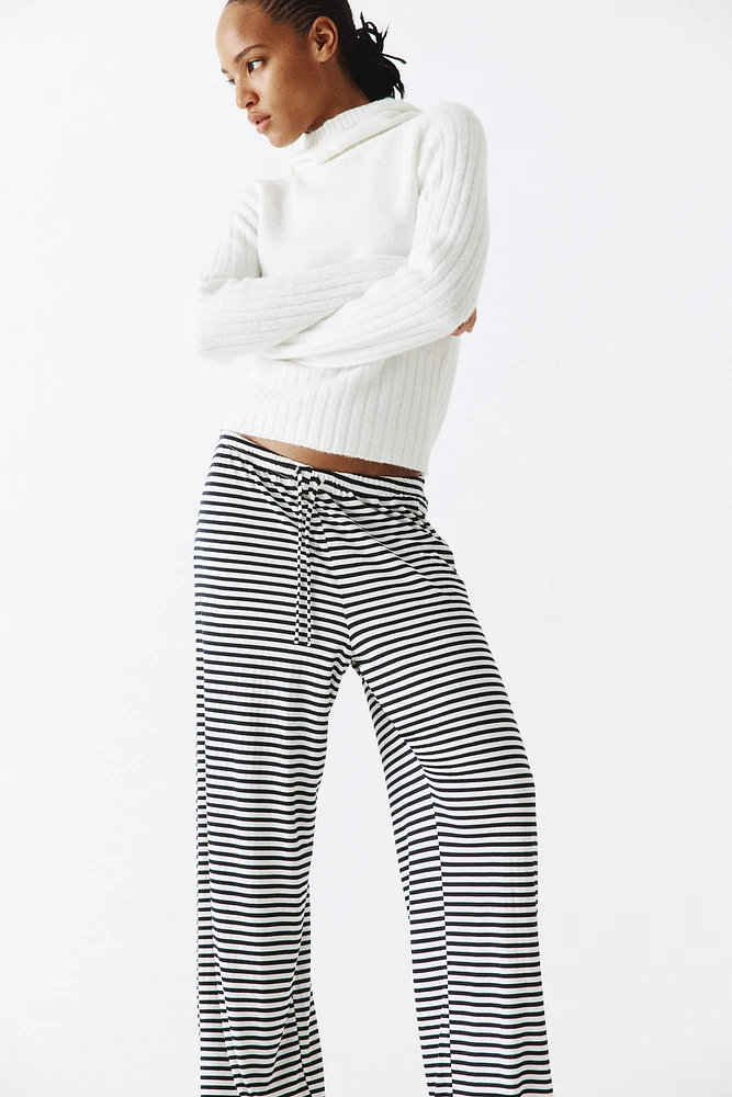 Wide-Leg Drawstring Pants