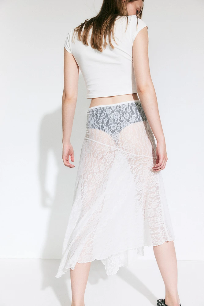 Asymmetric Lace Skirt