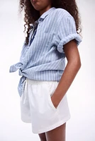 Linen-Blend Shorts