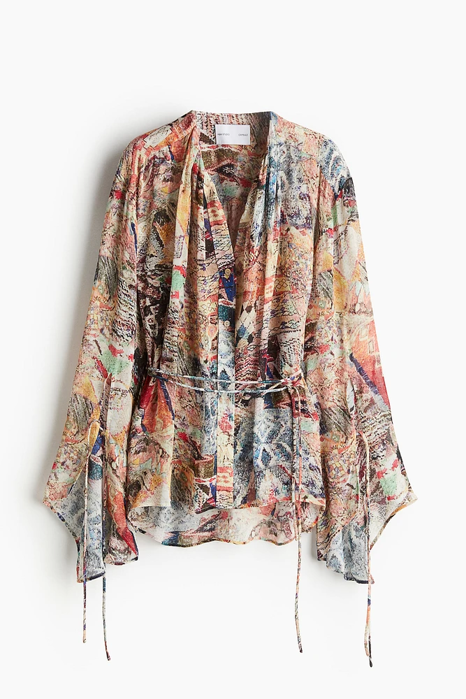 Chiffon Wrap Blouse