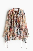 Chiffon Wrap Blouse