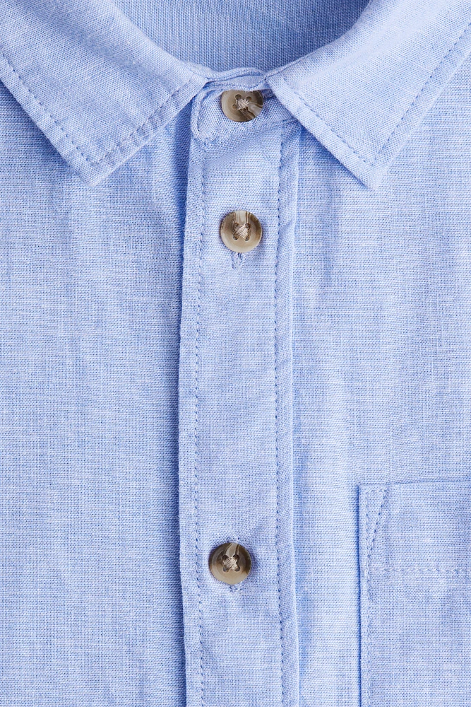 Chemise en lin mélangé