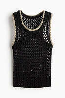 Hole-knit Tank Top